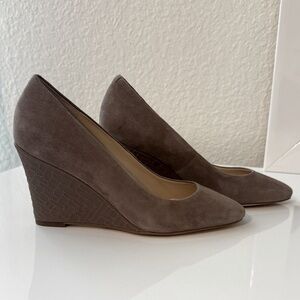 Cole Haan Brown Suede Wedges